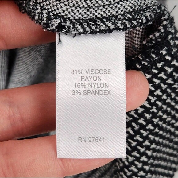 J Jill Dress Womens Small Black Ponte Knit 3/4 Sleeve Shift Knee Length - Picture 4 of 9